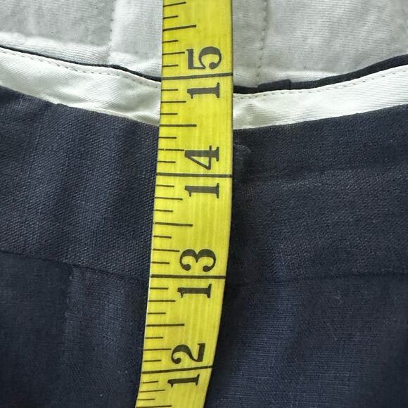 THERE WAS ONE Womens Shorts 29" Navy High Waisted Preppy Quiet Luxury Summer - Picture 10 of 13